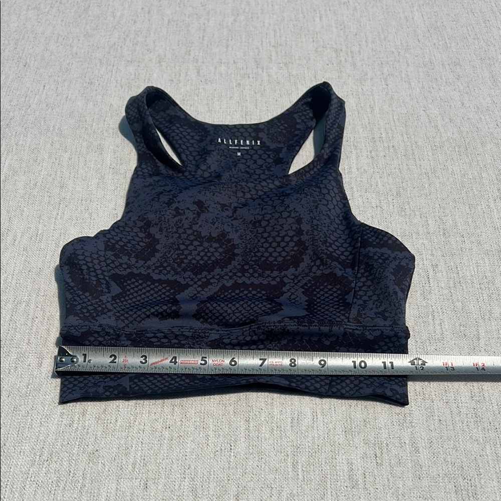 Women’s Allfenix Athletica Black Snake Print Sports Bra‎ - Picture 2 of 5